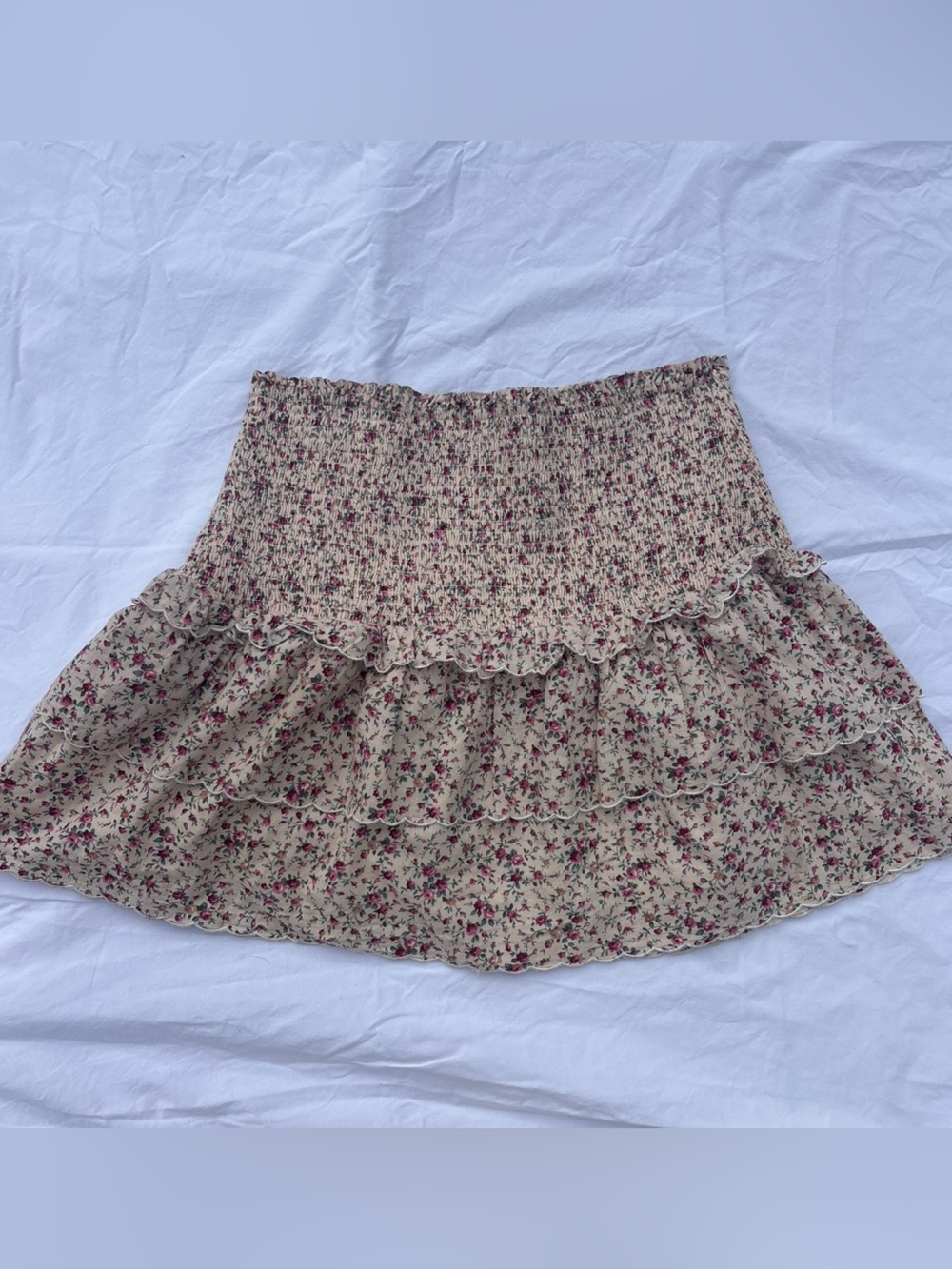 Hyacinth House Floral Ruffle Mini Skirt